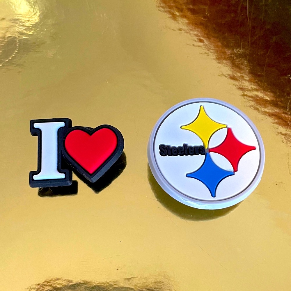 I love Pittsburgh Steelers Croc Charms